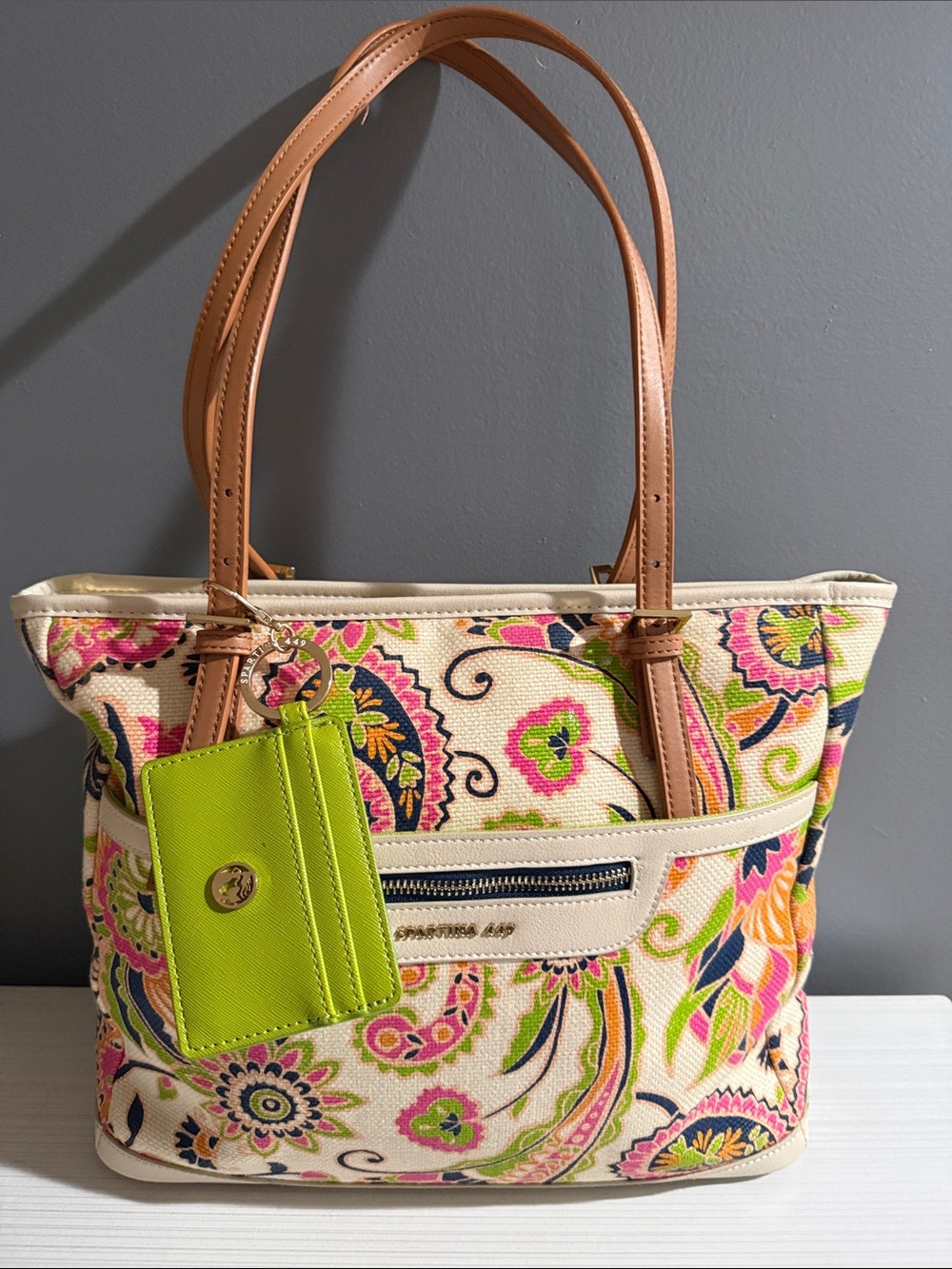 Spartina 449 High Ebb Avery Tote $179 plus card holder